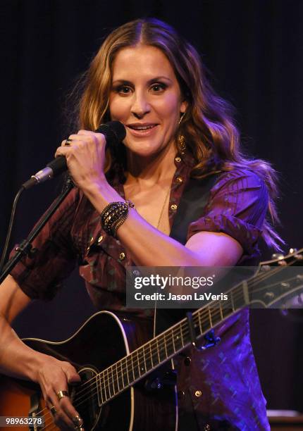 Emily Robison of The Court Yard Hounds performs at The Grammy Museum on May 10, 2010 in Los Angeles, California.