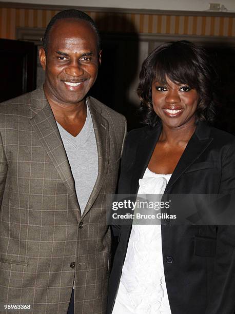 Viola Davis and her husband pose at the 75th Annual New York Drama Critics' Circle Awards at the Algonquin Hotel on May 10, 2010 in New York City.