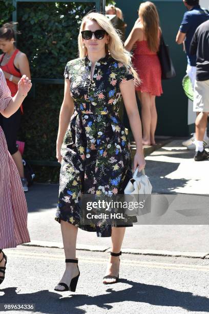 Ellie Goulding seen outside Wimbledon AELTC on July 2, 2018 in London, England.