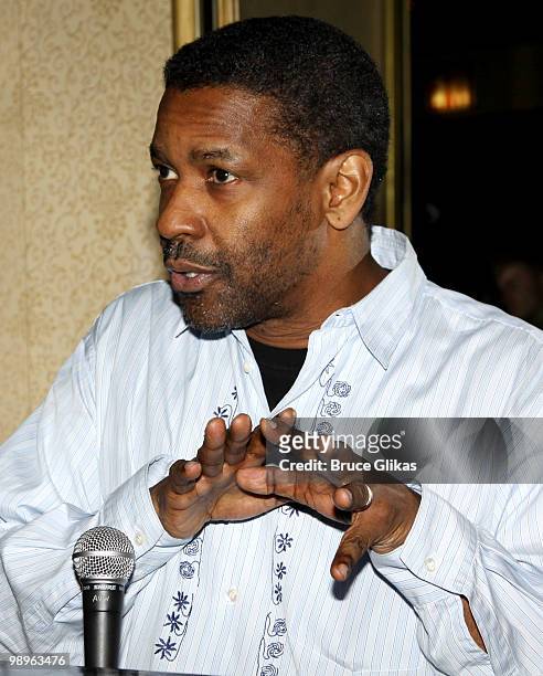 Denzel Washington presents at the 75th Annual New York Drama Critics' Circle Awards at the Algonquin Hotel on May 10, 2010 in New York City.