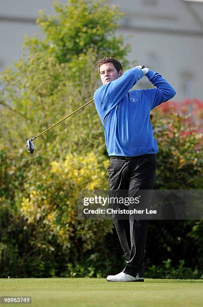 Craig Boland of Ombersley GC during the Powerade PGA Assistants' Championship Midlands Qualifier at Whittlebury Park Golf Club on May 10, 2010 in...