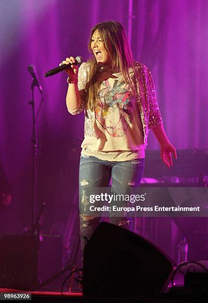 Spanish singer Amaia Montero performs in concert in Valdemoro village on May 10, 2010 in Valdemoro, Spain.