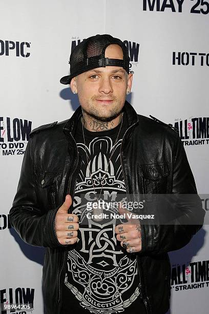 Benji Madden of Good Charlotte attends the screening and release party for All Time Low's "Straight To DVD" at The Music Box on May 10, 2010 in...