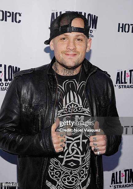 Benji Madden of Good Charlotte attends the screening and release party for All Time Low's "Straight To DVD" at The Music Box on May 10, 2010 in...