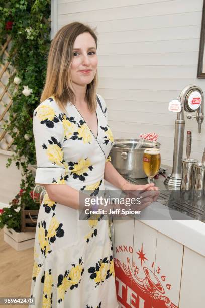 Stella Artois hosts Laura Carmichael at The Championships, Wimbledon as the Official Beer of the tournament at Wimbledon on July 2, 2018 in London,...