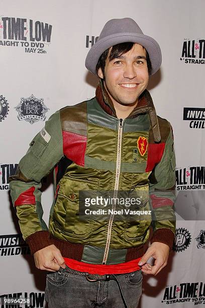 Pete Wentz of Fall Out Boy attends the screening and release party for All Time Low's "Straight To DVD" at The Music Box on May 10, 2010 in...