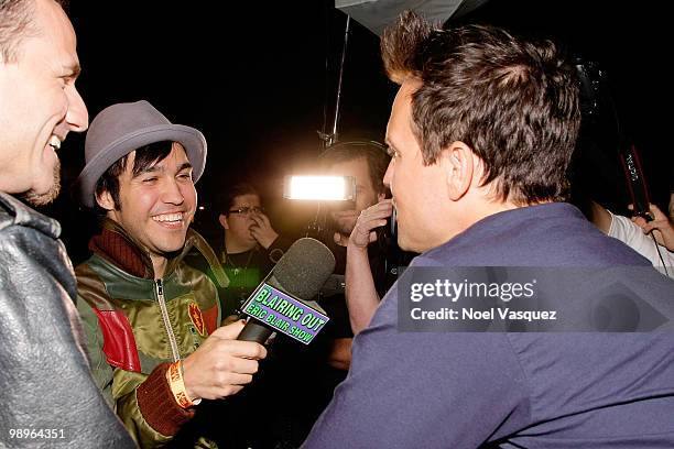 Pete Wentz of Fall Out Boy and Mark Hoppus of Blink 182 attend the screening and release party for All Time Low's "Straight To DVD" at The Music Box...