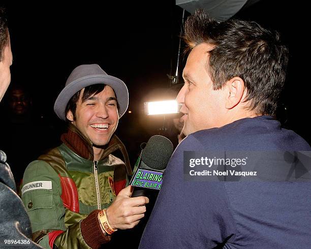 Pete Wentz of Fall Out Boy and Mark Hoppus of Blink 182 attend the screening and release party for All Time Low's "Straight To DVD" at The Music Box...