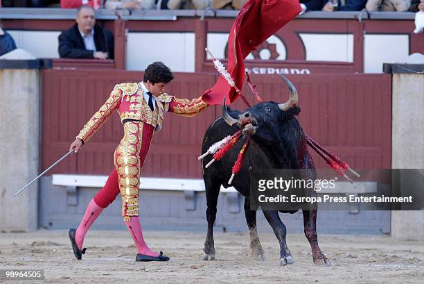 Juan del Alamo takes part in a bullfight at the San Isidro Fair - Day 4 - on May 10, 2010 in Madrid, Spain.