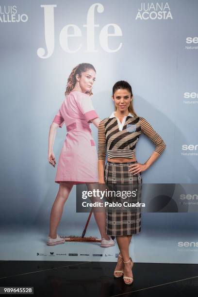 Actress Juana Acosta attends the 'Jefe' photocall at 'Palacio de la Prensa' on July 2, 2018 in Madrid, Spain.