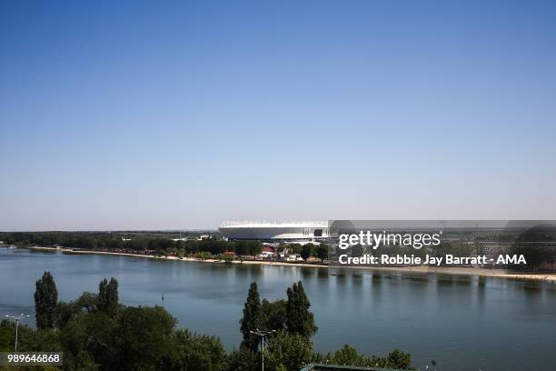 General view of Rostov Arena prior to the 2018 FIFA World Cup Russia Round of 16 match between Belgium and Japan at Rostov Arena on July 2, 2018 in...