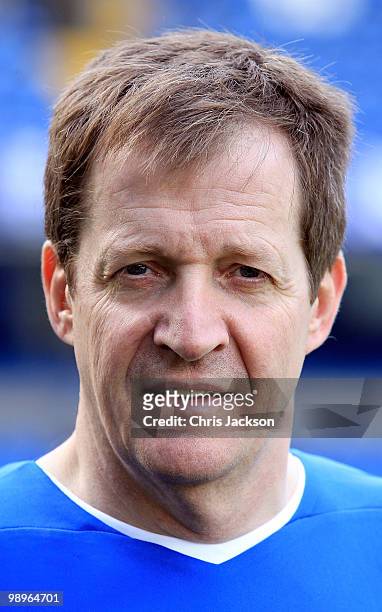 Alistair Campbell takes part in The Nicky's Whisper Challenge Trophy Football Match in aid of the Cystic Fibrosis Trust at Stamford Bridge on May 11,...