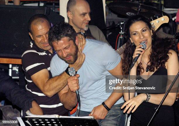 Gerard Butler is sighted at a party at the Cinema nightclub on May 10, 2010 in Belgrade, Serbia.