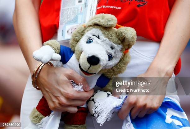 Round of 16 Russia v Spain - FIFA World Cup Russia 2018 Russia supporters at Luzhniki Stadium in Moscow, Russia on July 1, 2018.