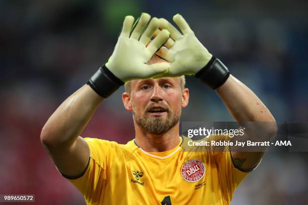 Kasper Schmeichel of Denmark during the 2018 FIFA World Cup Russia Round of 16 match between 1st Group D and 2nd Group C at Nizhny Novgorod Stadium...