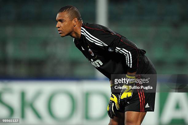 Dida, goalkeeper of Milan looks on during the Serie A match between US Citta di Palermo and AC Milan at Stadio Renzo Barbera on April 24, 2010 in...