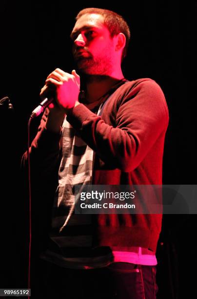 James Graham of Twilight Sad performs on stage at Hammersmith Apollo on May 6, 2010 in London, England.