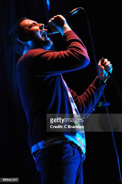 James Graham of Twilight Sad performs on stage at Hammersmith Apollo on May 6, 2010 in London, England.