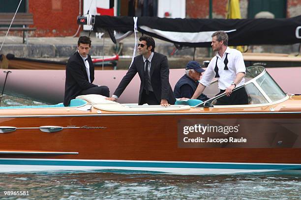 Eric Dane and Luis Figo and Matthew Fox are seen while filming for IWC on May 8, 2010 in Portofino, Italy.