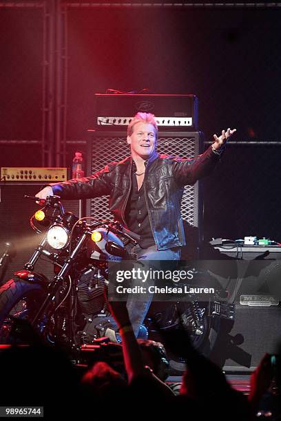 Wrestler / musician Chris Jericho on stage at the 2nd Annual Revolver Golden Gods Awards at Club Nokia on April 8, 2010 in Los Angeles, California.