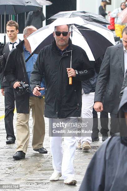 Jean Reno is seen while filming for IWCon May 7, 2010 in Portofino, Italy.