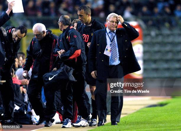 Belgium - Algeria, Friendly /Aseige Robert, Strupar Branko, Blessure, Injury, Gewond, Algerije, Algerie, Diables Rouges, Red Devils, Rode Duivels,