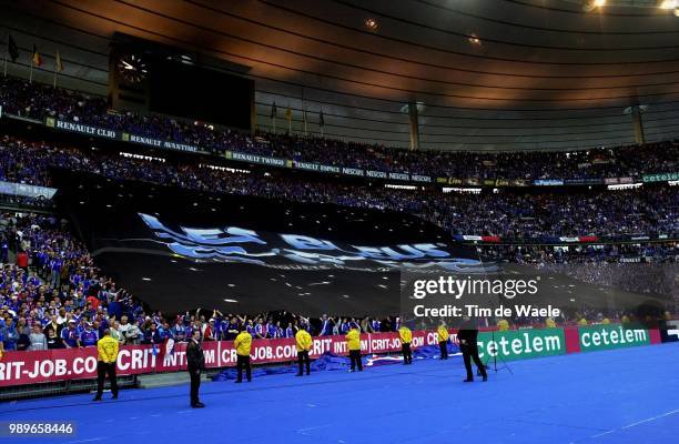 France - Belgium, Friendly /Stade, Stadion, Stadium, Illustration, Illustratie, Supporters, Fans, Bleus, Drapeau, Flag, Vlag /Diables Rouges, Rode...