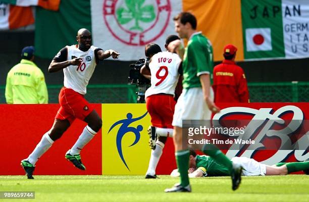 Irland - Cameroon, World Cup 2002 /Mboma Patrick, Goal, But, Joie, Vreugde, Celebration, Ierland, Republic, Irlande, Cameroen, Cameroun /Copyright...