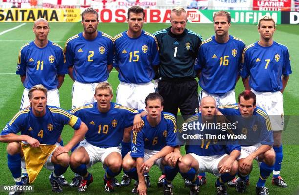 England - Sweden, World Cup 2002 /Larsson Henrik, Mellberg Olof, Jakobsson Andreas, Hedman Magnus, Lucic Teddy, Alexandersson Niclas, Mjallby Johan,...