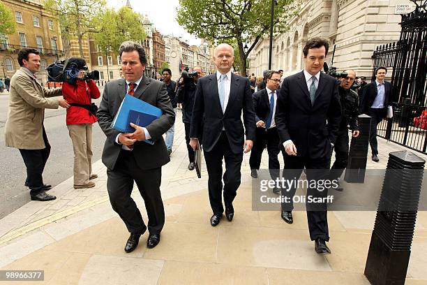 William Hague , the Conservatives Shadow Foreign Secretary, George Osborne , the Shadow Chancellor, and Oliver Letwin, Chairman of the Policy Review,...