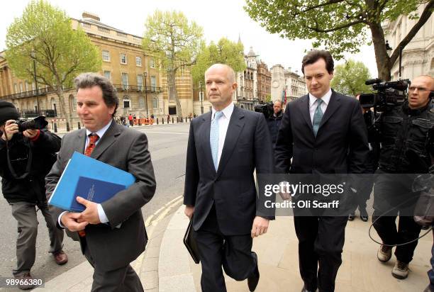 William Hague , the Conservatives Shadow Foreign Secretary, George Osborne , the Shadow Chancellor, and Oliver Letwin, Chairman of the Policy Review,...