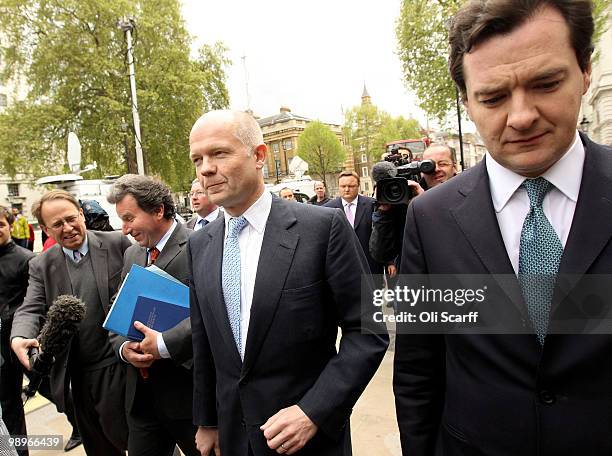 William Hague , the Conservative Shadow Foreign Secretary, George Osborne , the Shadow Chancellor, and Oliver Letwin, Chairman of the Policy Review,...