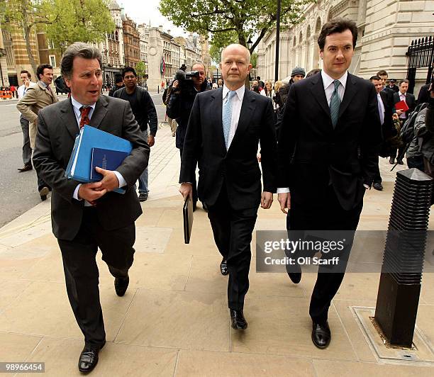 William Hague , the Conservatives Shadow Foreign Secretary, George Osborne , the Shadow Chancellor, and Oliver Letwin, Chairman of the Policy Review,...