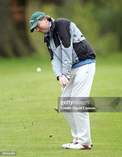 Charles Giddings of England and Beauport Park Golf Club the early leading qualifier during the Business Fort English PGA Championship regional...