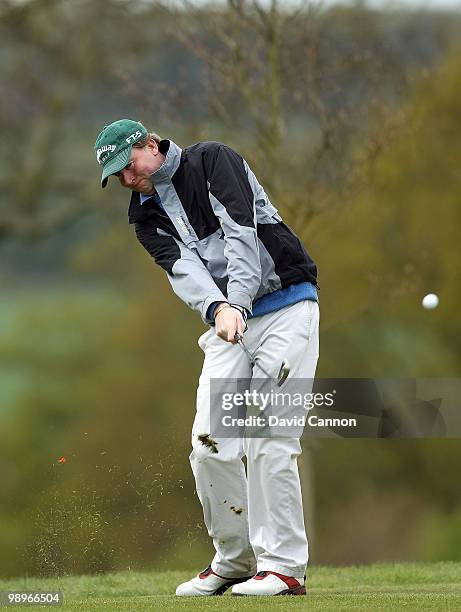 Charles Giddings of England and Beauport Park Golf Club the early leading qualifier during the Business Fort English PGA Championship regional...