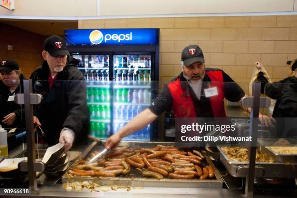 Sausage stand on the main concourse at Target Field prior to the Minnesota Twins playing against the Baltimore Orioles at Target Field on May 9, 2010...