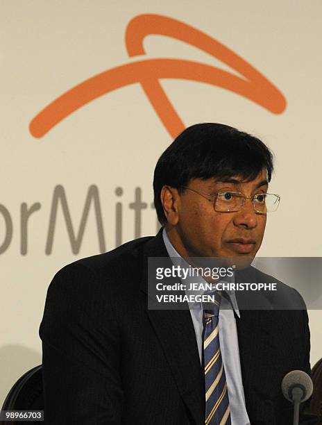 Lakshmi Mittal, Chairman of the Board of Directors and CEO of ArcelorMittal, is pictured prior an Annual General Meeting of shareholders, on May 11,...