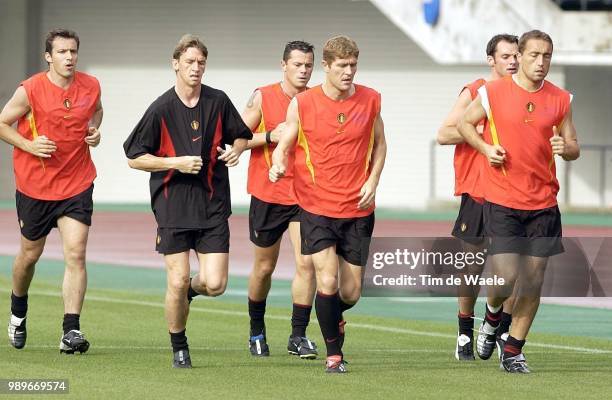 Training Red Devils, World Cup 2002 /Wilmots Marc, De Vlieger Geert, Deflandre Eric, Verheyen Gert, Goor Bart, Strupar Branko /Entrainement, Training...