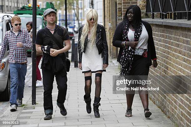 Taylor Momsen Sighted leaving a Photoshoot at 'Beach Blanket Babylon' in Notting Hill before heading to another shoot at Spring Street Studios on May...