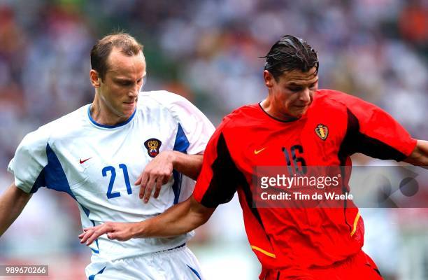 Belgium - Russia, World Cup 2002 /Khokhlov Dmitry, Van Buyten Daniel, Belgie, Belgique, Russie, Rusland, Coupe Du Monde, Red Devils, Rode Duivels,...