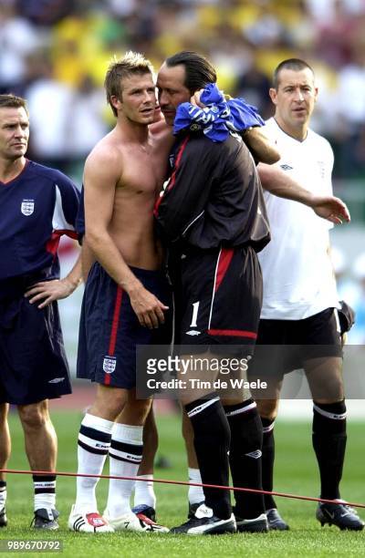 Final England - Brazil, World Cup 2002 /David Beckham, David Seaman, Brazilie, United Kingdom, Angleterre, Br?Sil, Bresil, Copyright Corbis,...