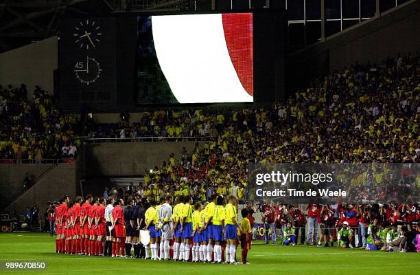 Fin Brazil - Belgium, World Cup 2002 /Team, Equipe, Ploeg, Marcos, Cafu, Lucio, Roque Junoir, Edmilson, Roberto Carlos, Gilberto Silva, Ronaldo,...