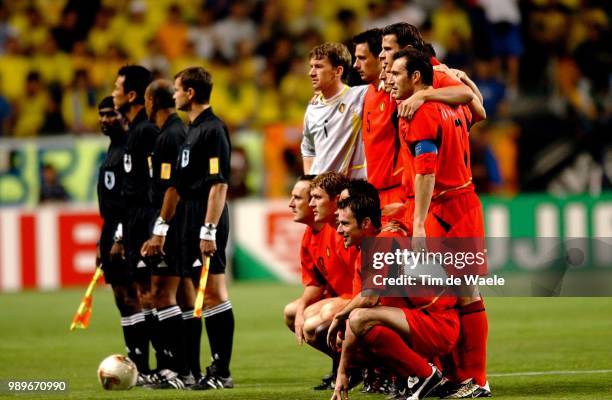 Fin Brazil - Belgium, World Cup 2002 /Team, Ploeg, Equipe, De Vlieger Geert, Van Kerckhoven Nico, Van Buyten Daniel, Wilmots Marc, Goor Bart,...