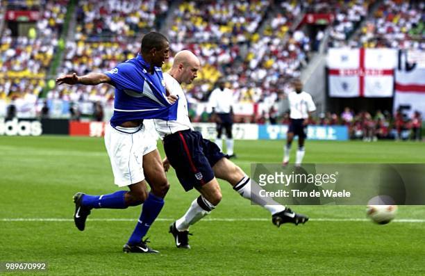 Final England - Brazil, World Cup 2002 /Gilberto Silva, Danny Mills, Brazilie, United Kingdom, Angleterre, Br?Sil, Bresil, Copyright Corbis,...