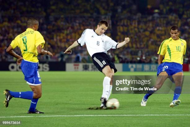 Final, Germany - Brazil, Wc 2002 /Gilberto Silva, Dietmar Hamann, Rivaldo /Allemagne, Duitsland, Bresil, Brasil,