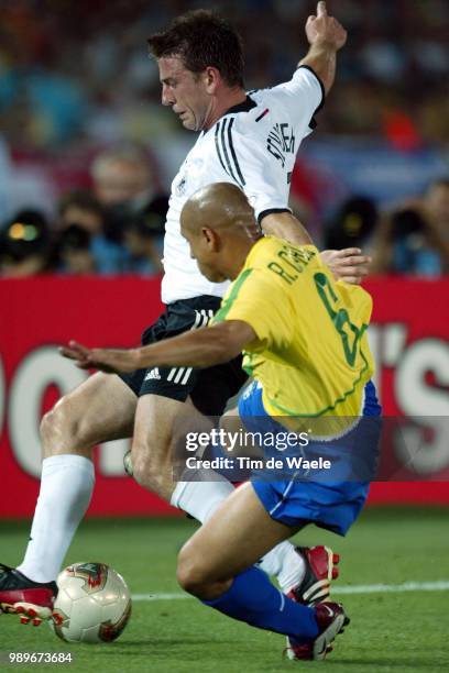Final, Germany - Brazil, Wc 2002 /Bernd Schneider, Roberto Carlos /Allemagne, Duitsland, Bresil, Brasil,