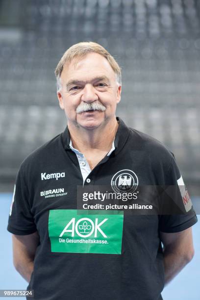 The physician of the German handball national team Kurt Steuer looks into the camera during a team's press conference in Stuttgart, Germany, 4...