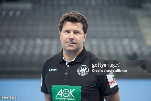 Co-trainer of the German handball national team Alexander Haase looks into the camera during a team's press conference in Stuttgart, Germany, 4...