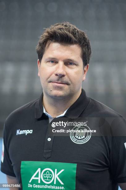 Co-trainer of the German handball national team Alexander Haase looks into the camera during a team's press conference in Stuttgart, Germany, 4...