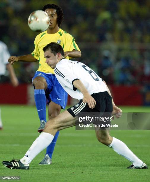 Final, Germany - Brazil, Wc 2002 /Ronaldinho - Dietmar Hamann /Allemagne, Duitsland, Bresil, Brasil,